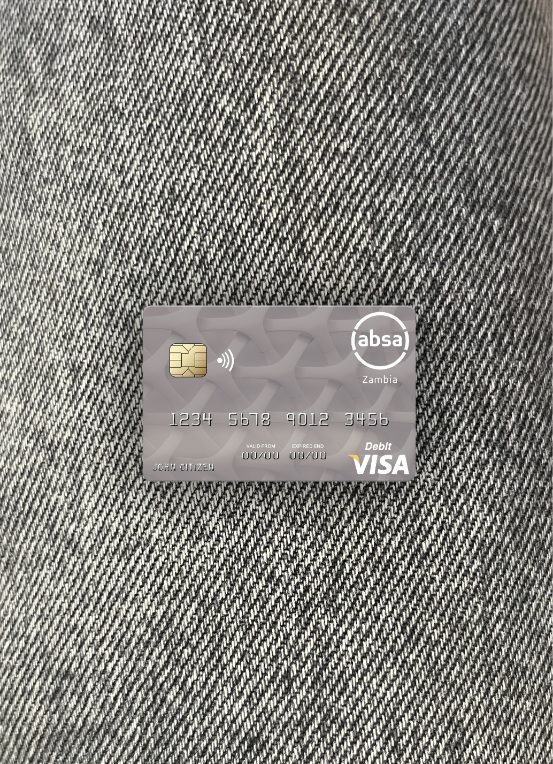 Download Zambia Absa Bank Zambia Plc visa debit card photolook front Photoshop template